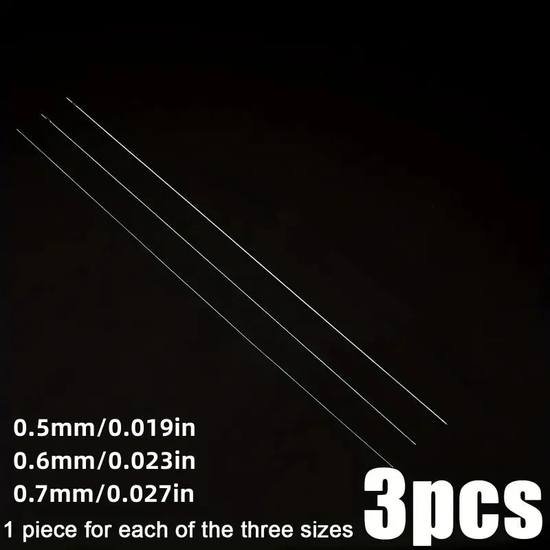 1/3/5pcs Beaded Needles With Steel Needles, Long And Thin Beaded Leads, Side Threaded Hooks And Beads For DIY Handmade Jewelry