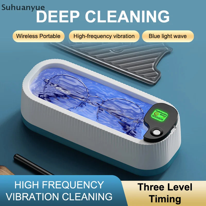 Bracelet Ultrasonic Cleaning Machine, Portable Sonic Jewelry Clean System, Single Push Start
