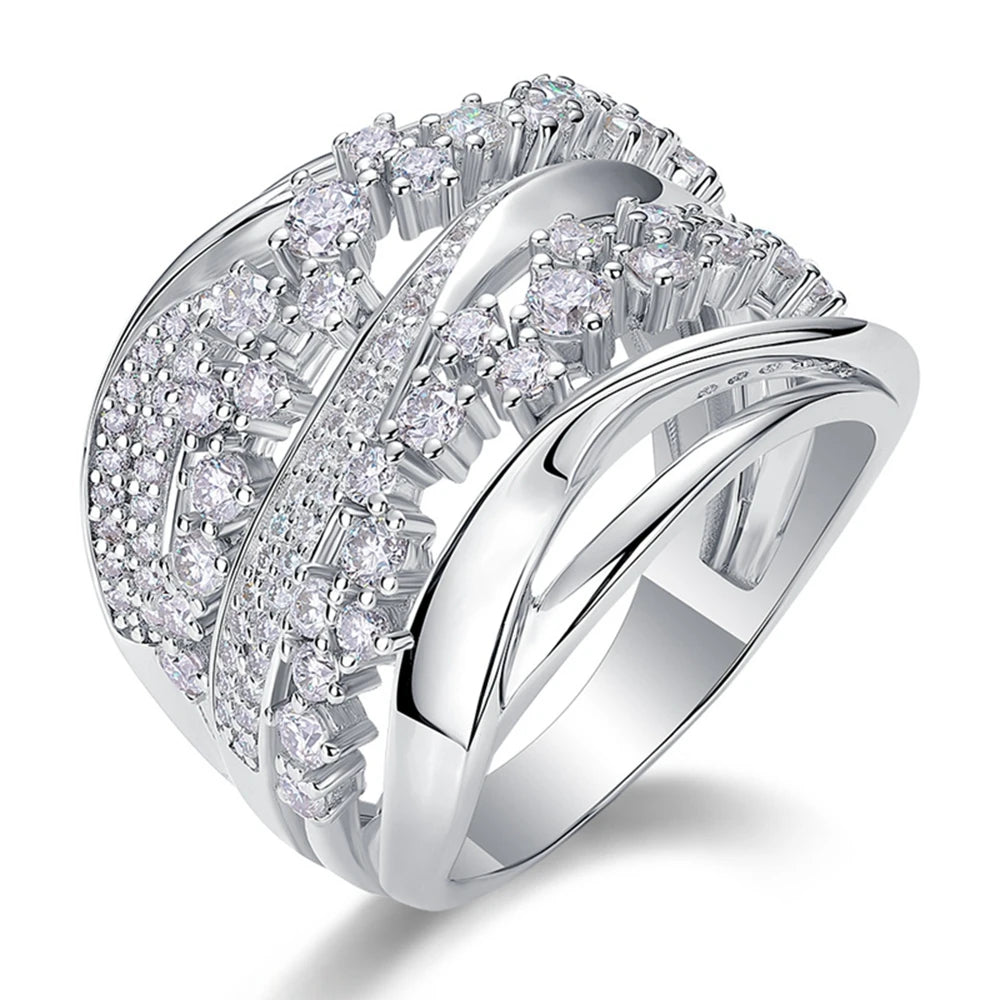 Vinregem 3EX VVS1 D Color Sparkling Real Moissanite Diamond Women Ring 100% 925 Sterling Silver Fine Jewelry Anniversary Gifts