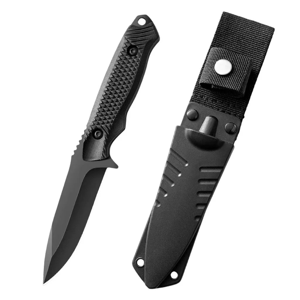 1pc stainless steel sheath pocket knife, high hardness knife, portable sheath peel knife outdoor barbecue knife