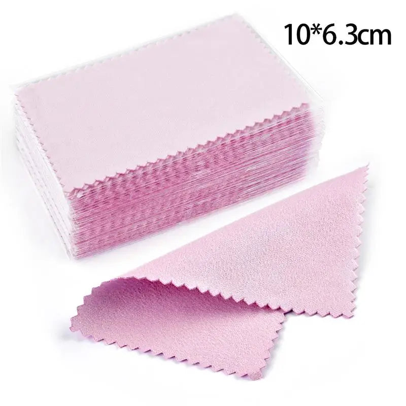 50pcs Silverware Polishing Cloth Soft Cleaning Polishing Cloth Clean Wipe Wiping Cloth For Silver Gold Jewelry Tools Equipments