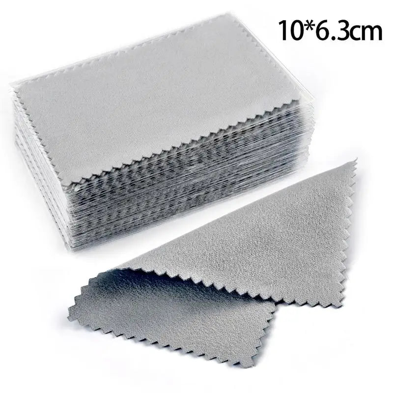 50pcs Silverware Polishing Cloth Soft Cleaning Polishing Cloth Clean Wipe Wiping Cloth For Silver Gold Jewelry Tools Equipments