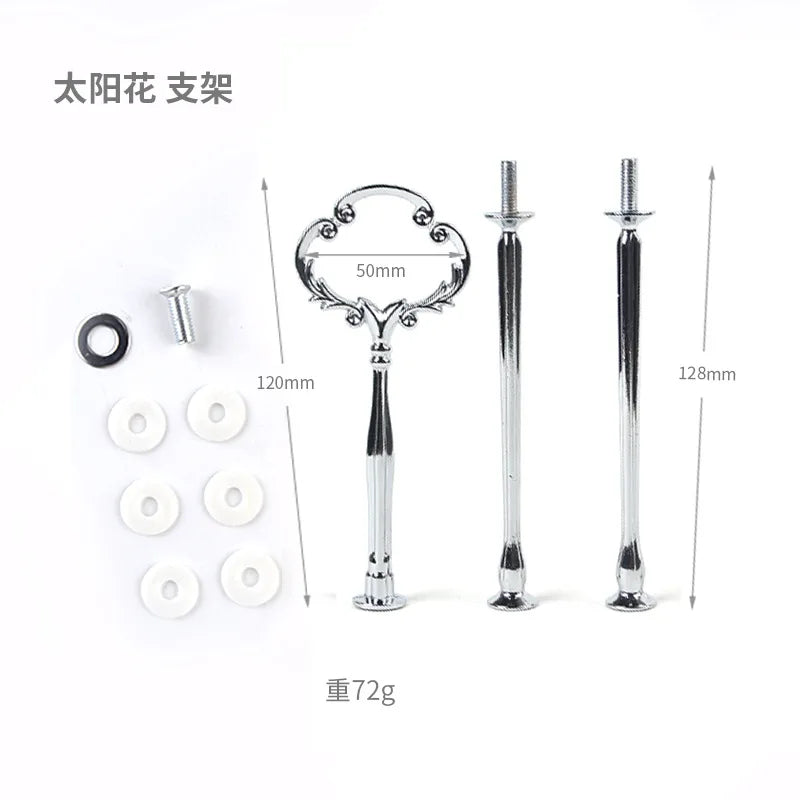 DIY Three-layer Round Fruit Plate Silicone Mold Cake Snack Rack Epoxy Resin Molds For Home Decoration Resin Art Mould