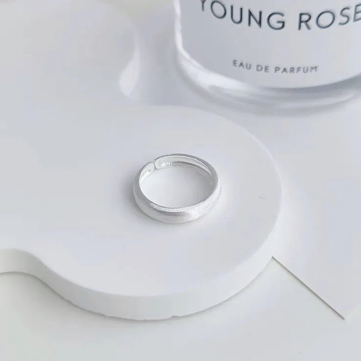 BF CLUB 925 Sterling Rings for Women Fashion Geometric Handmade Irregular Narrow Ring Party Christmas Gift