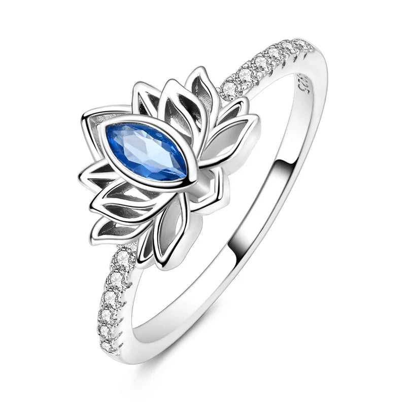 Original Hope Rainbow Flower Ring s925 Silver Jewelry DIY Exquisite Fashion