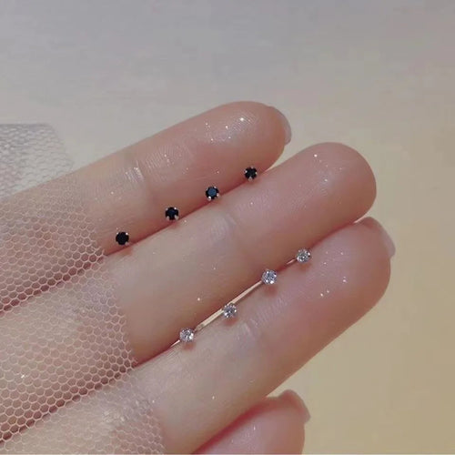 Trendy Mini Rhinestones Stud Earrings for Women Girls Daily Jewelry