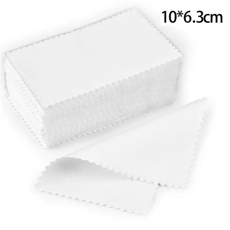50Pcs/lot Polish Polishing Cloth Silver Color Cleaning Polishing Cloth Soft Clean Wipe Wiping Cloth For Silver Gold Jewelry Tool
