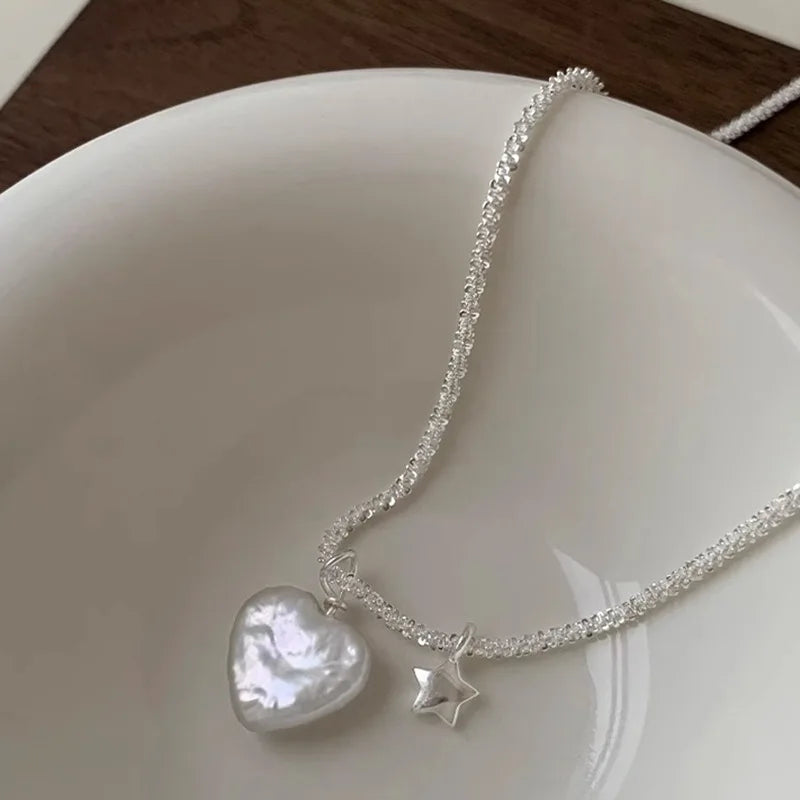 VENTFILLE 925 Sterling Silver Cat Pearl Necklace For Women Animal Retro Court Design Jewelry Birthday Gifts