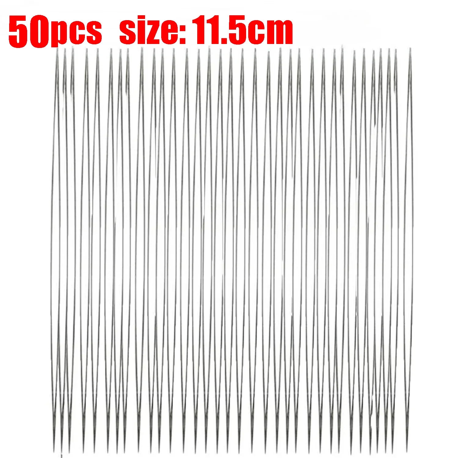 5/50Pcs Beading Needles Pins Set with Central Opening Curved Steel Needles for Bead Straight Beaded Needle Sewing Accessories