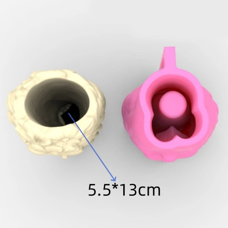 Flower Girl Vase Molds Unique Flowerpots Silicone Mould for Making Planter Flower Arrangement Resin Molds Home Decors