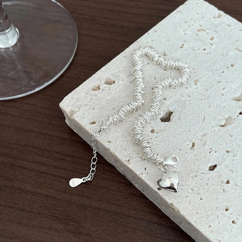 Best Sell Romantic Love Heart Round Circle Platinum Plated Ladies Charm Bracelet Jewelry For Women Wedding Gifts No Fade