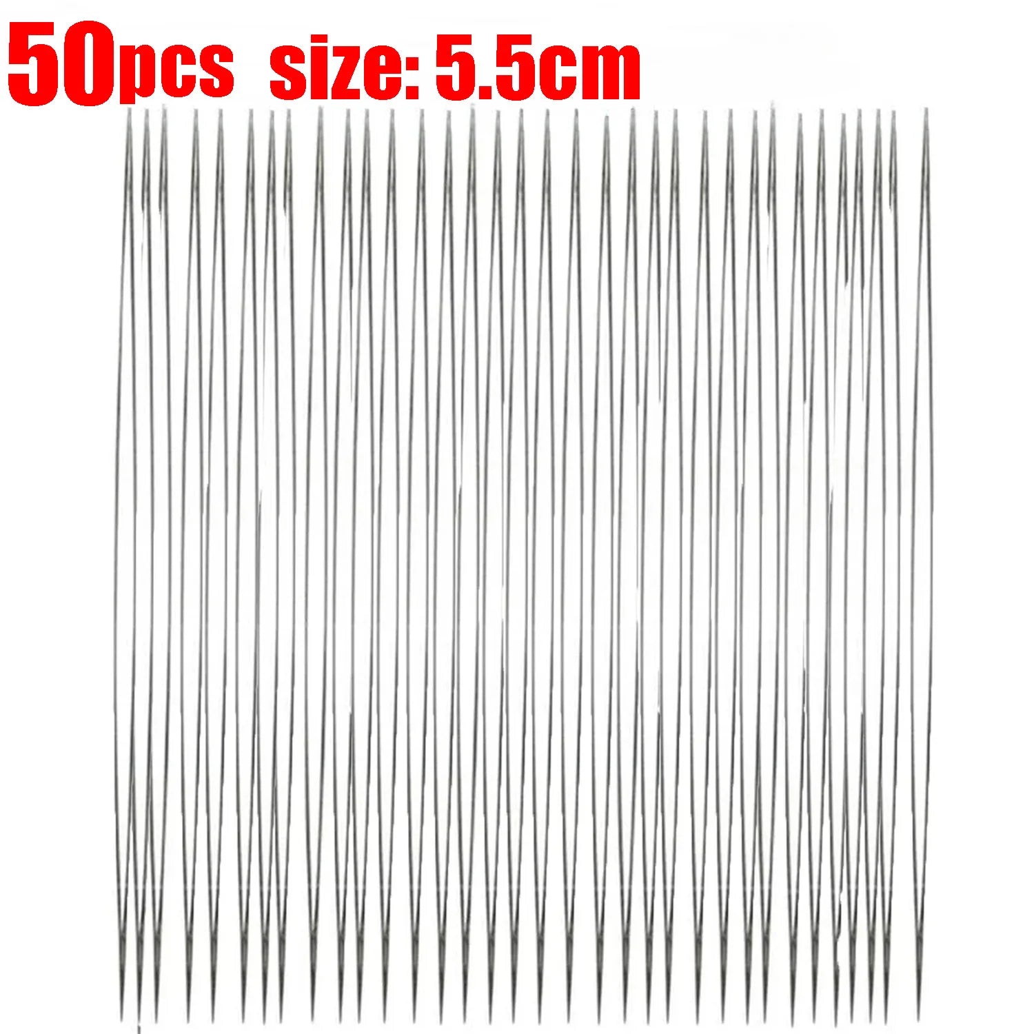 5/50Pcs Beading Needles Pins Set with Central Opening Curved Steel Needles for Bead Straight Beaded Needle Sewing Accessories
