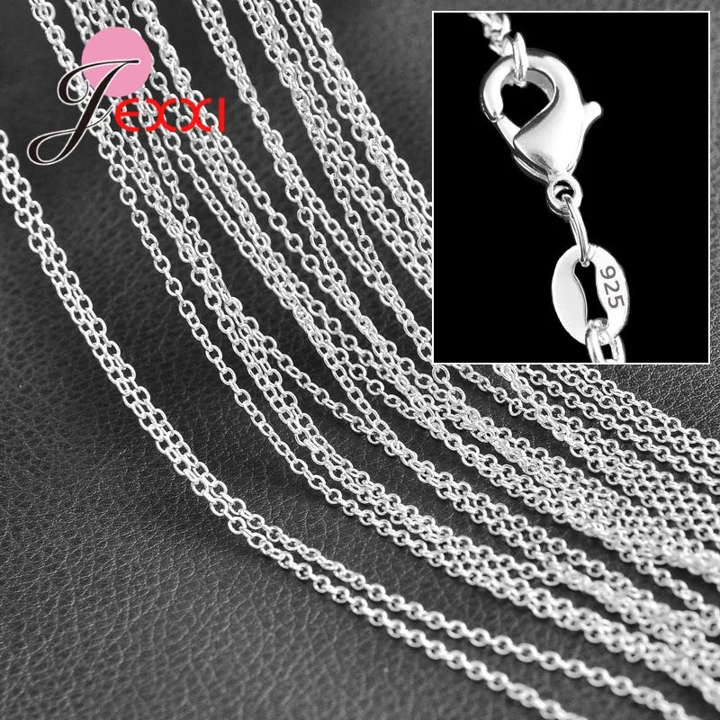 925 Sterling Silver New Arrival Hot Sale 5PCS Multi Style 16-30 Inch Luxury Colar Feminina Temperament Elegant Jewelry