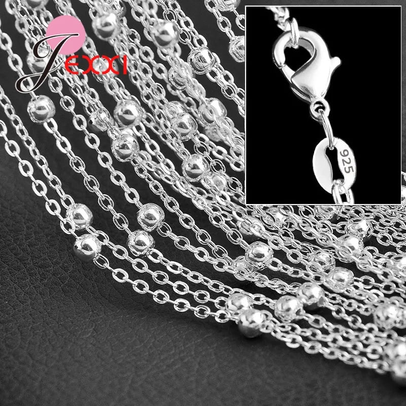 925 Sterling Silver New Arrival Hot Sale 5PCS Multi Style 16-30 Inch Luxury Colar Feminina Temperament Elegant Jewelry