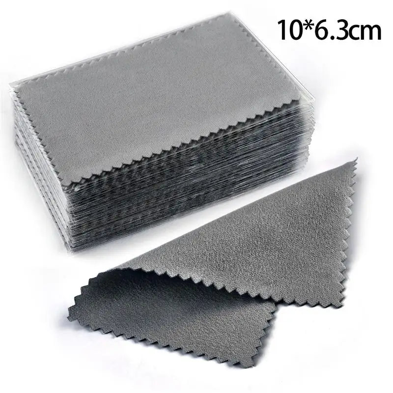 50pcs Silverware Polishing Cloth Soft Cleaning Polishing Cloth Clean Wipe Wiping Cloth For Silver Gold Jewelry Tools Equipments