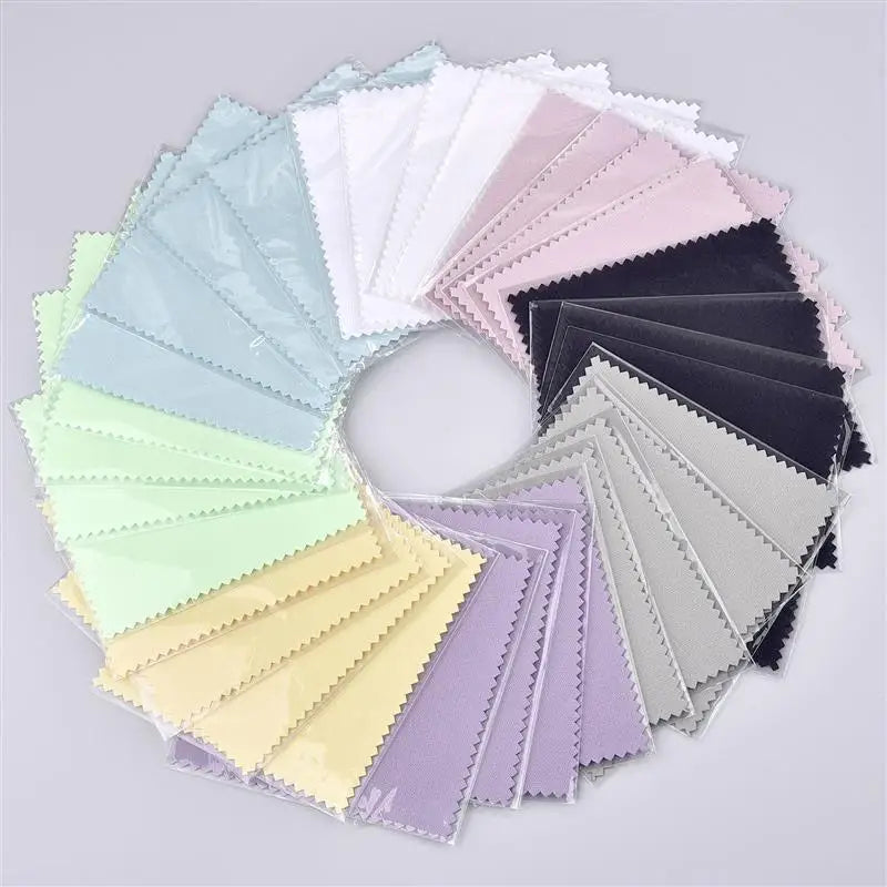 50Pcs/lot Polish Polishing Cloth Silver Color Cleaning Polishing Cloth Soft Clean Wipe Wiping Cloth For Silver Gold Jewelry Tool