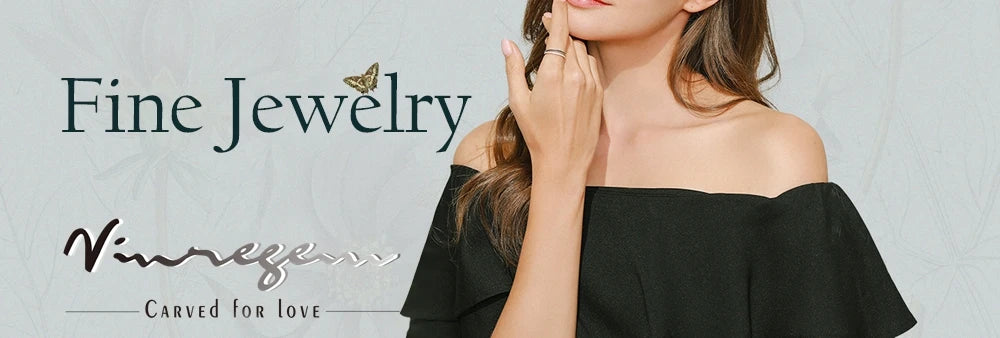 Vinregem 3EX VVS1 D Color Sparkling Real Moissanite Diamond Women Ring 100% 925 Sterling Silver Fine Jewelry Anniversary Gifts