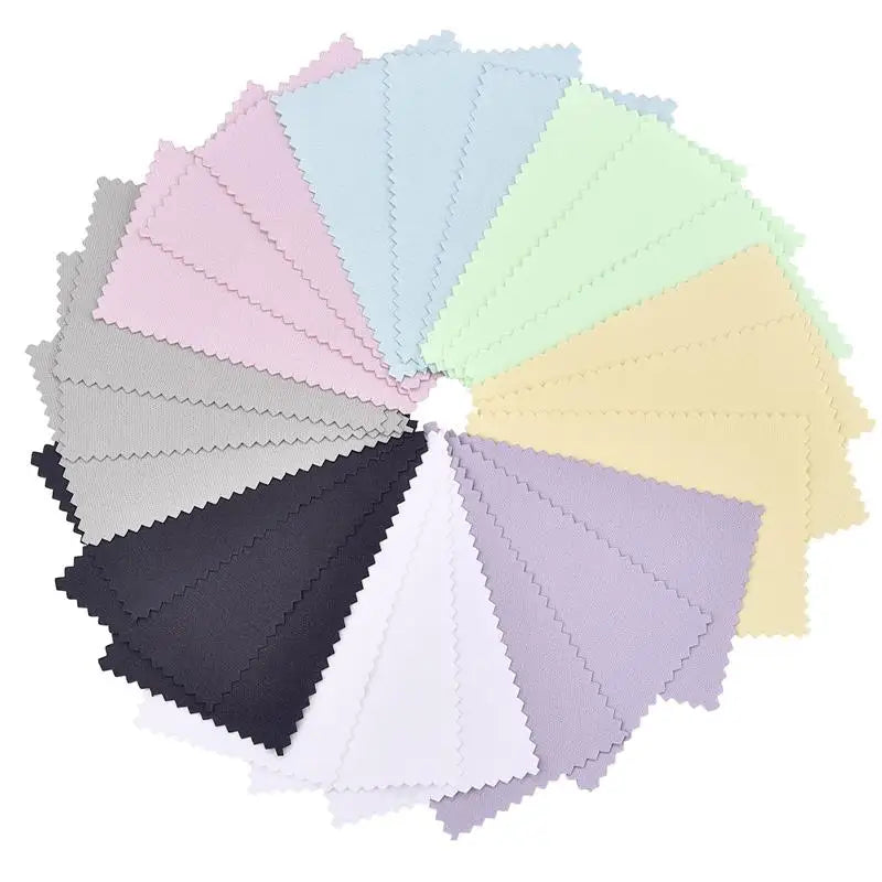 50Pcs/lot Polish Polishing Cloth Silver Color Cleaning Polishing Cloth Soft Clean Wipe Wiping Cloth For Silver Gold Jewelry Tool