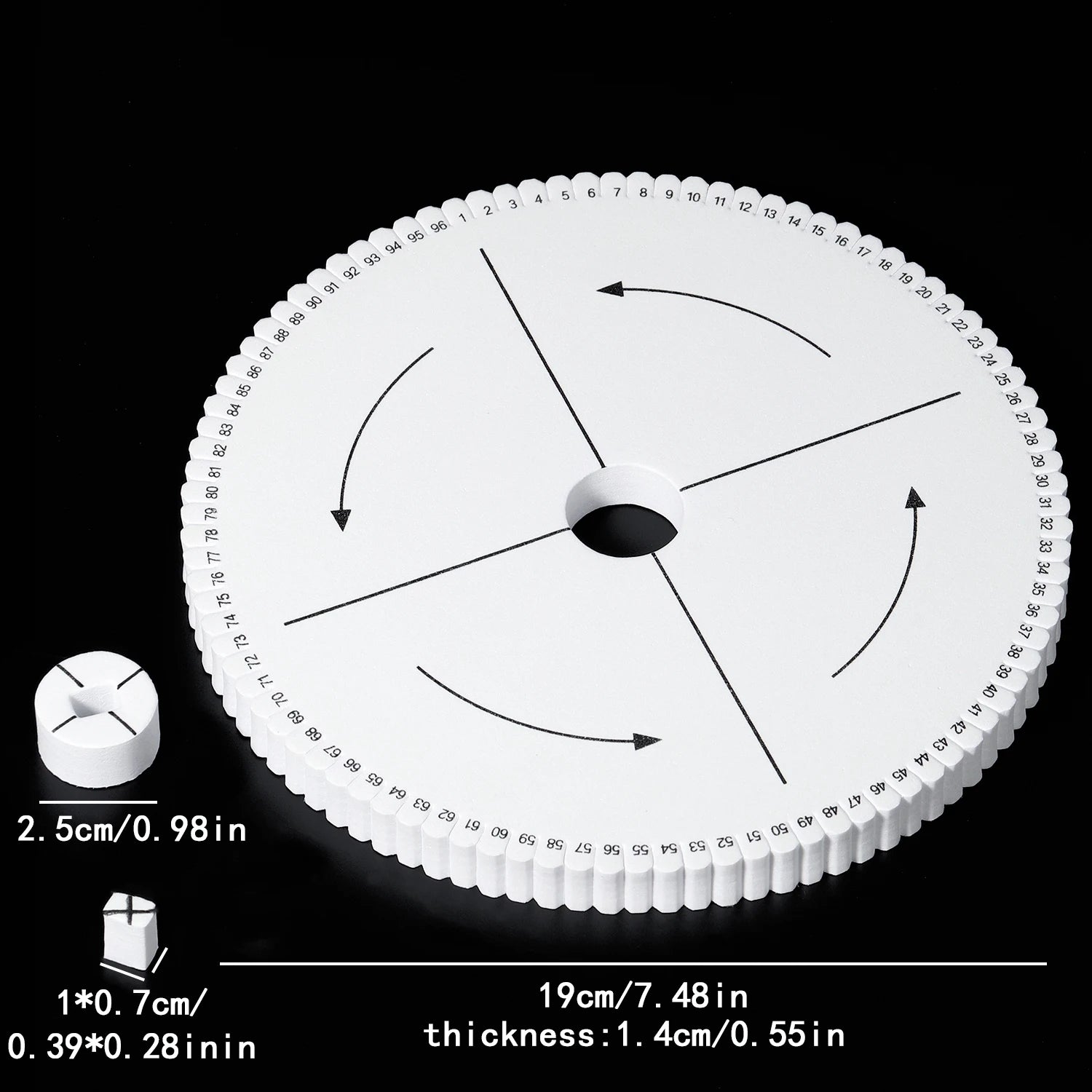 Round Square Knitting Kumihimo Beading Cord Disc Braiding Disk Tray Braided Plate Positioning Pin DIY Bracelet Weaving Board