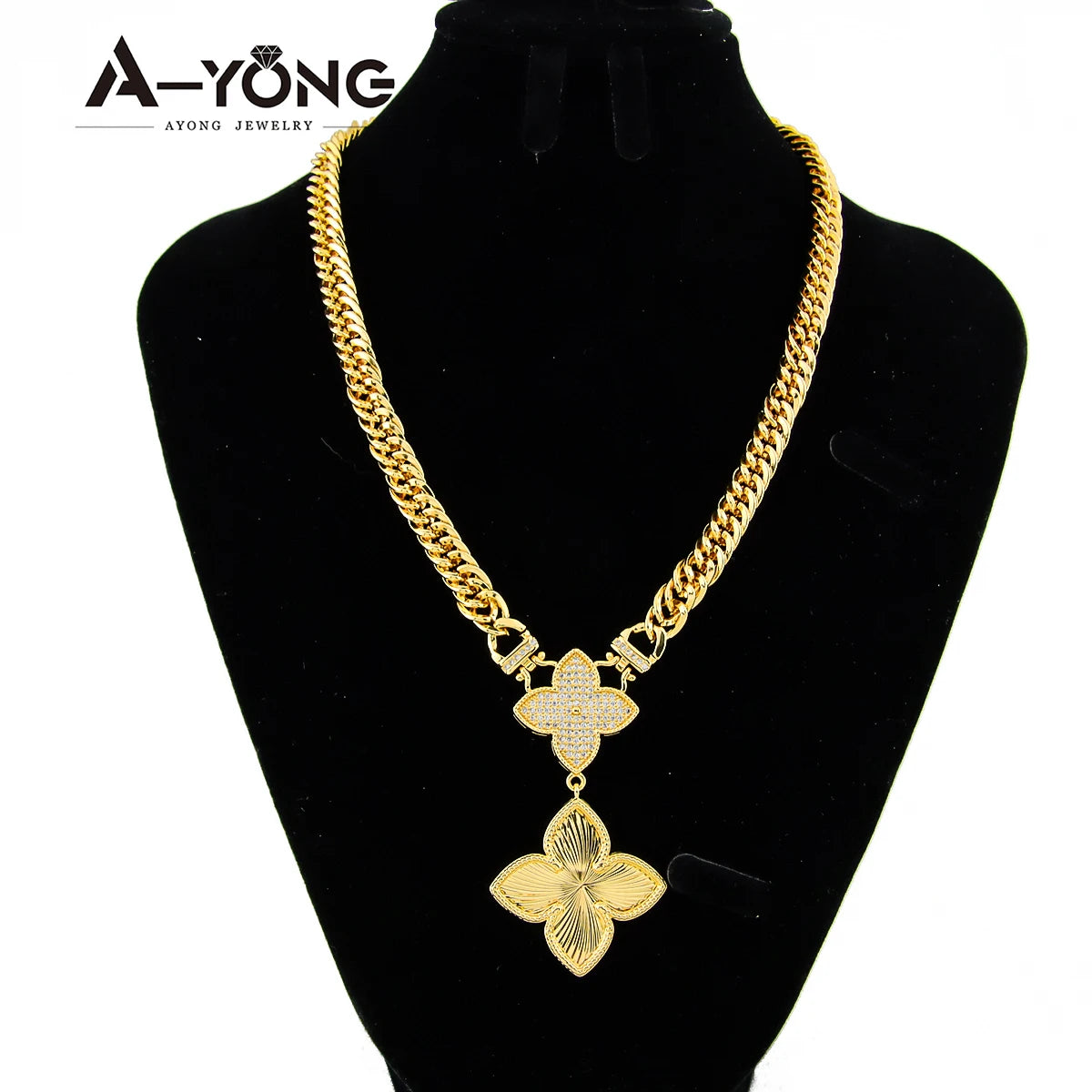 Italian Jewelry Set 21k Gold Plated Zircon Dubai Luxury Necklace Bracelet Earrings Ring Sets Women Wedding Birthday Party Gifts