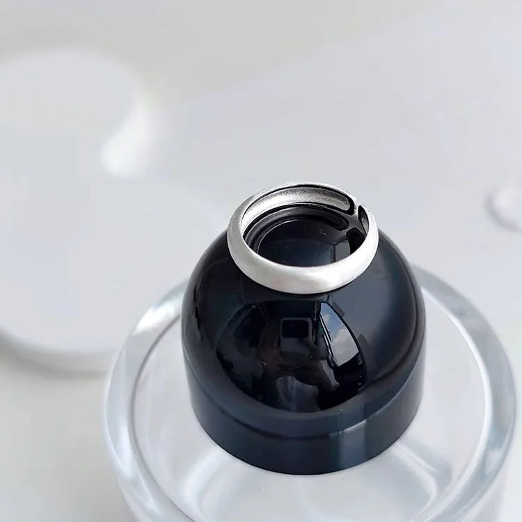 BF CLUB 925 Sterling Rings for Women Fashion Geometric Handmade Irregular Narrow Ring Party Christmas Gift