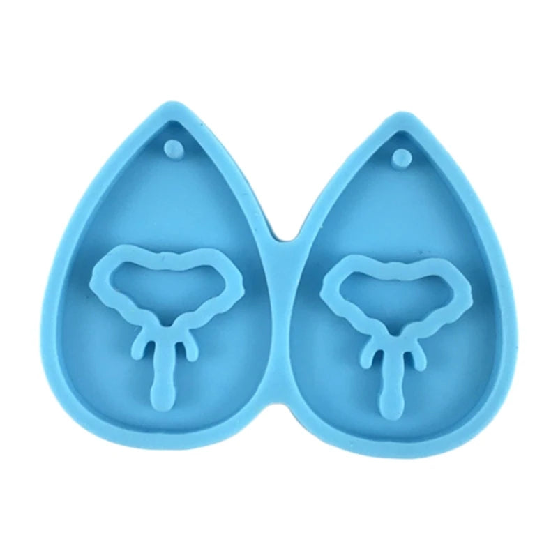 Valentine's Day Earrings Epoxy Resin Mold Eardrop Danglers Silicone Mould DIY Crafts Jewelry Pendants Casting Tools