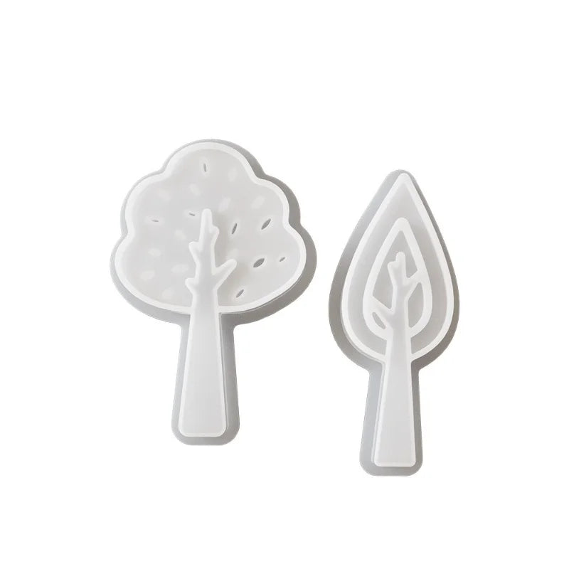 DIY Tree Candle Silicone Mold Gypsum Aromatherapy Leaf Candle Holder Desktop Display Resin Epoxy Mold Home Decoration Storage