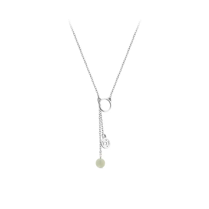 VENTFILLE 925 Sterling Silver Cat Pearl Necklace For Women Animal Retro Court Design Jewelry Birthday Gifts