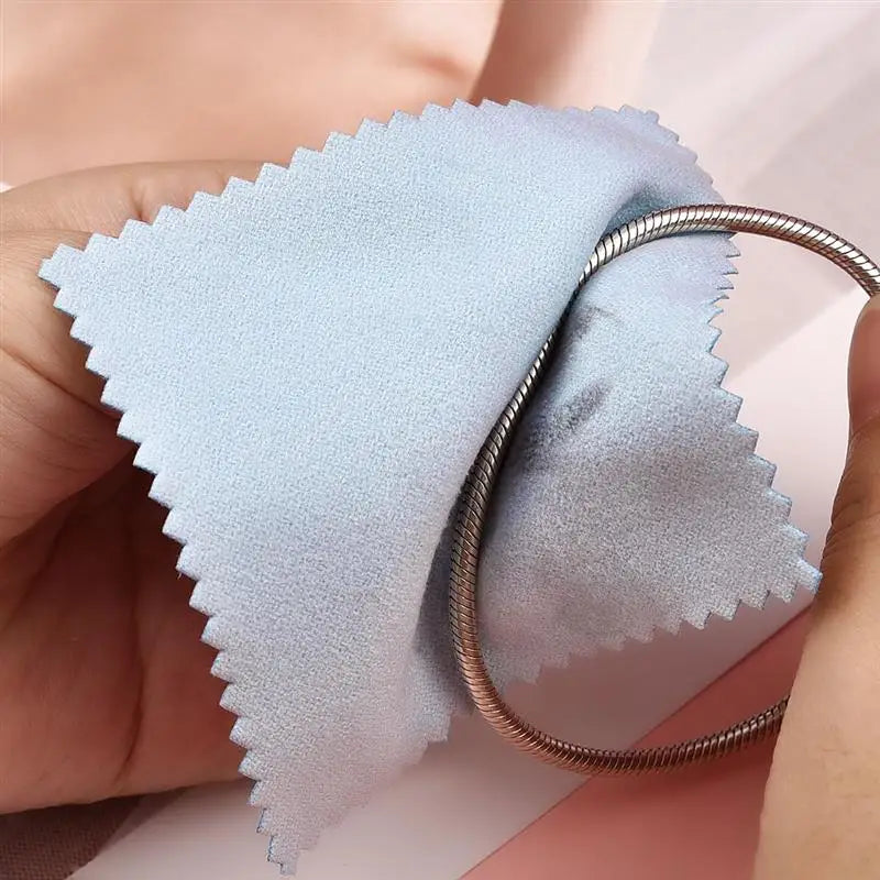 50pcs Silverware Polishing Cloth Soft Cleaning Polishing Cloth Clean Wipe Wiping Cloth For Silver Gold Jewelry Tools Equipments