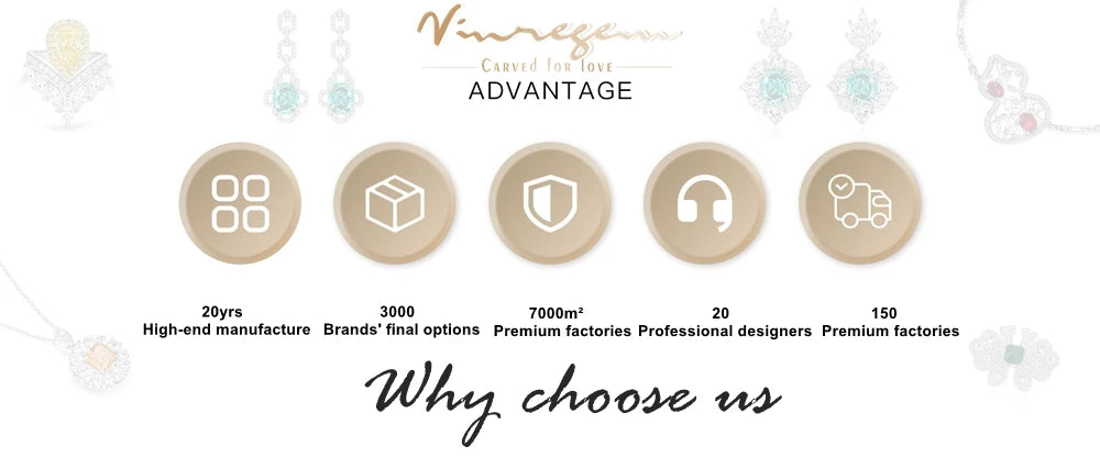 Vinregem 3EX VVS1 D Color Sparkling Real Moissanite Diamond Women Ring 100% 925 Sterling Silver Fine Jewelry Anniversary Gifts