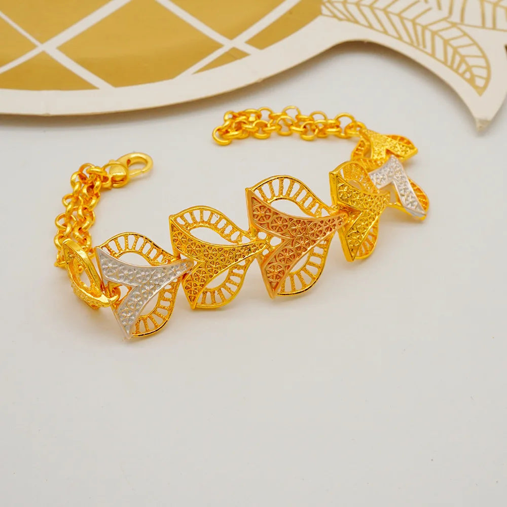 Exquisite 24K Gold Jewelry Set for Women, AU999 Authentic Gold Quality