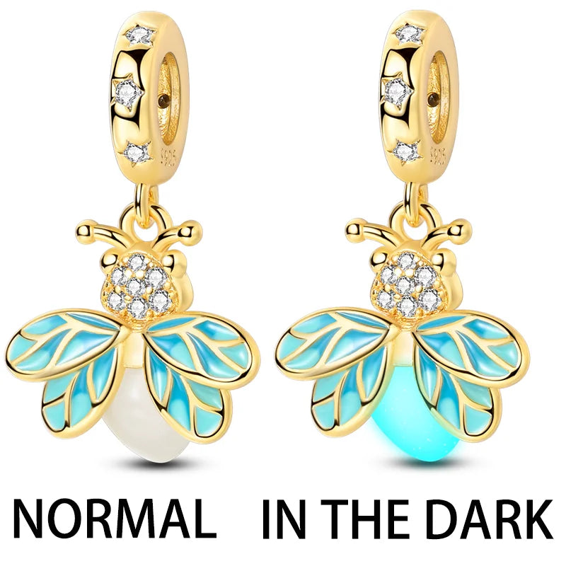 Hot Sales 925 Silver Original Charms Beads Colored Pendant Charm Fit Bracelet Necklace Dangle For Women DIY Jewelry Making