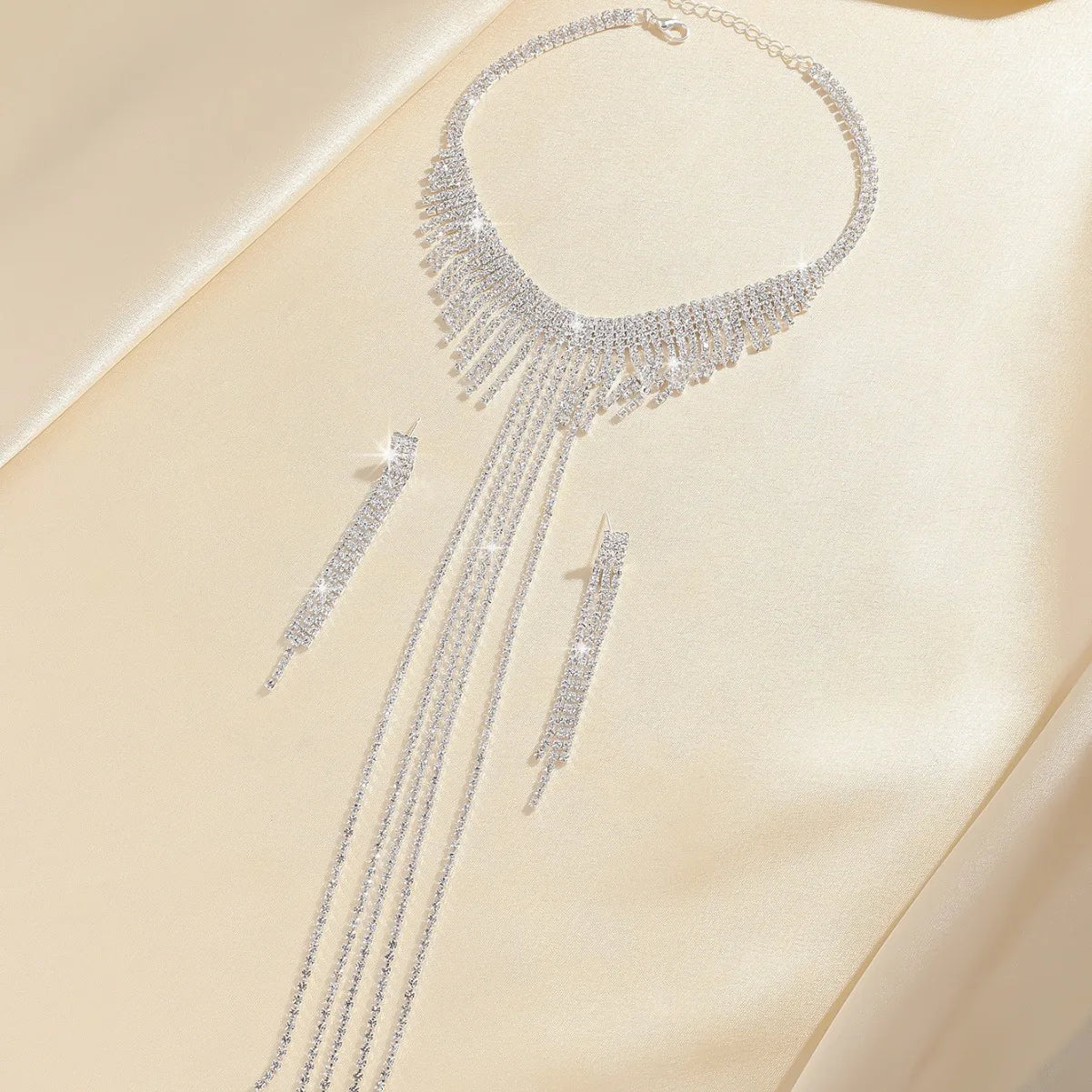 European And American Women'S Fashion Necklace, Earrings, Zircon Jewelry Set, Bridal Banquet, Party Accessories And Gifts