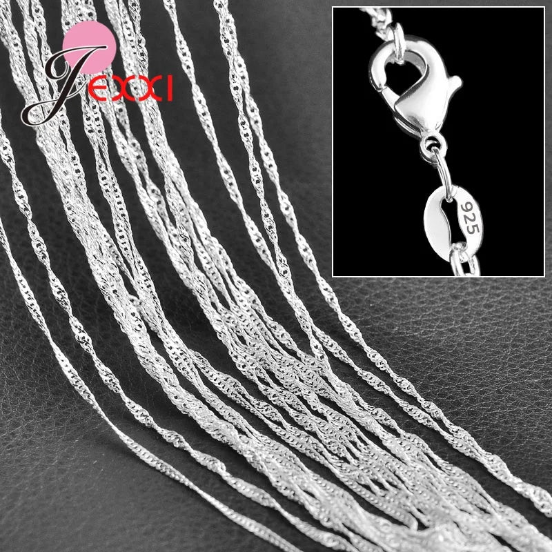 925 Sterling Silver New Arrival Hot Sale 5PCS Multi Style 16-30 Inch Luxury Colar Feminina Temperament Elegant Jewelry