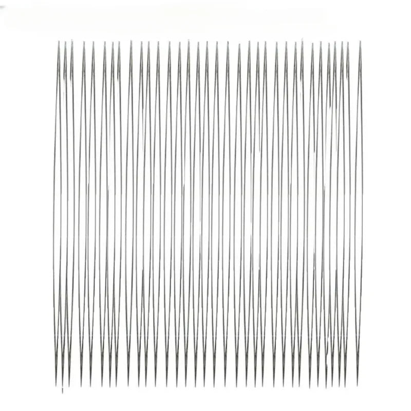 5/50Pcs Beading Needles Pins Set with Central Opening Curved Steel Needles for Bead Straight Beaded Needle Sewing Accessories