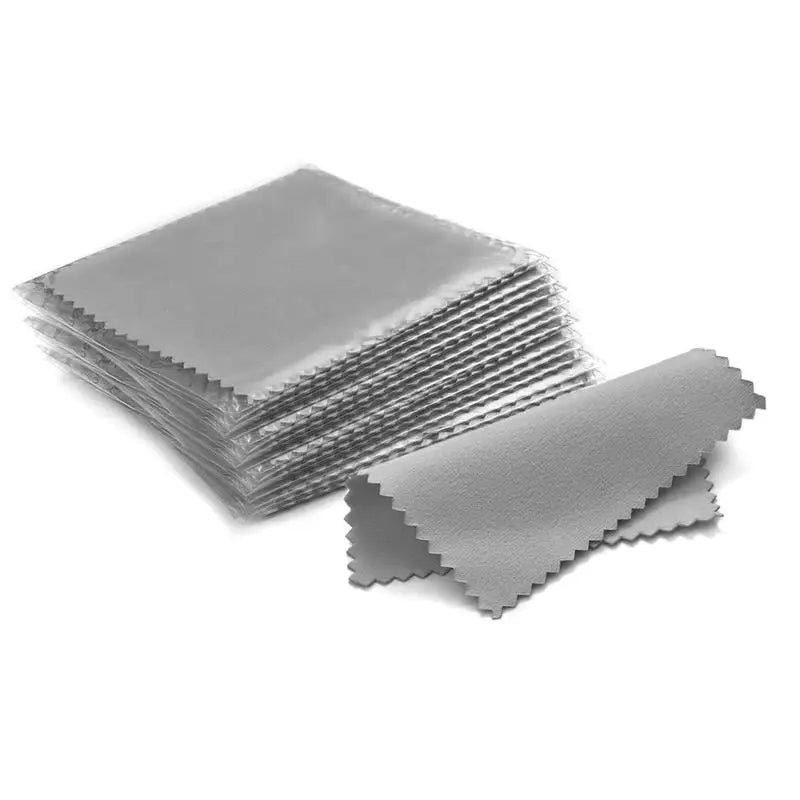 10pcs 50pcs 8x8cm Sterling Silver Color Cleaning Cloth Polishing Cloth Soft Clean Wipe Wiping Cloth Of Silver Gold Jewelry Tools