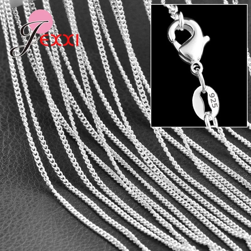 925 Sterling Silver New Arrival Hot Sale 5PCS Multi Style 16-30 Inch Luxury Colar Feminina Temperament Elegant Jewelry