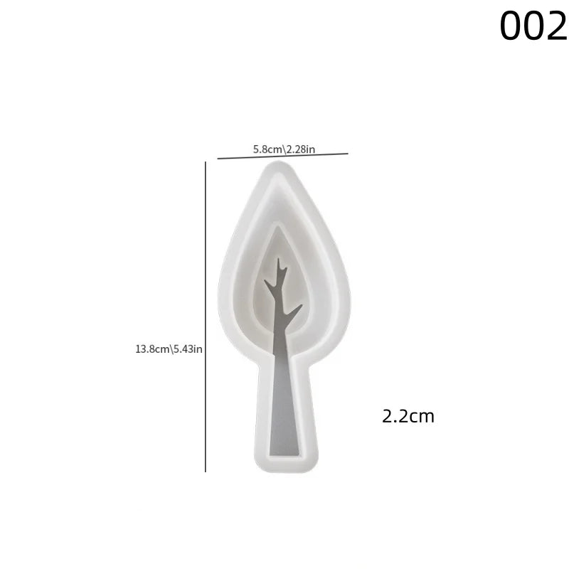 DIY Tree Candle Silicone Mold Gypsum Aromatherapy Leaf Candle Holder Desktop Display Resin Epoxy Mold Home Decoration Storage
