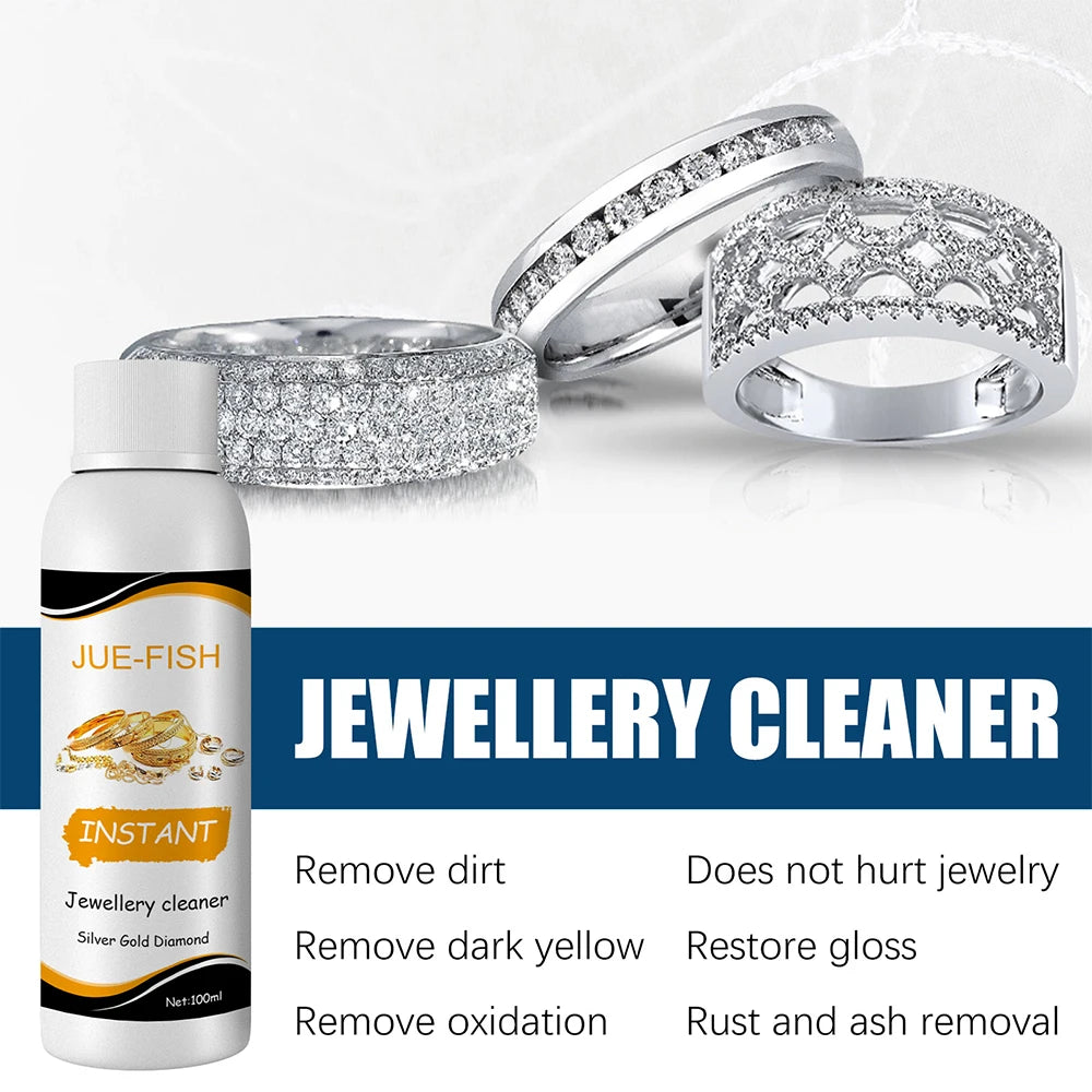 100ml Jewelry Cleaner Silver Jewelry Necklace Ring Clean Polishing Liquid Ring Care Washing Fluid Multi-Function Cleaner