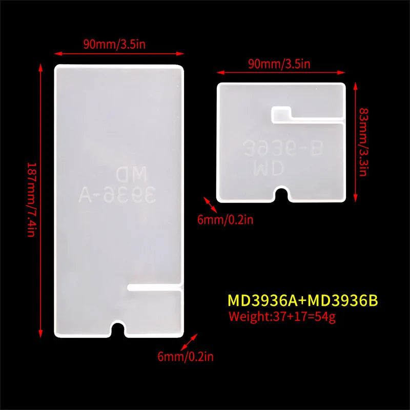 DIY Mobile Phone Holder Mirror Silicone Mold Creative Desktop Phone Stand Tablet Bracket Epoxy Resin Molds Home Office Tools