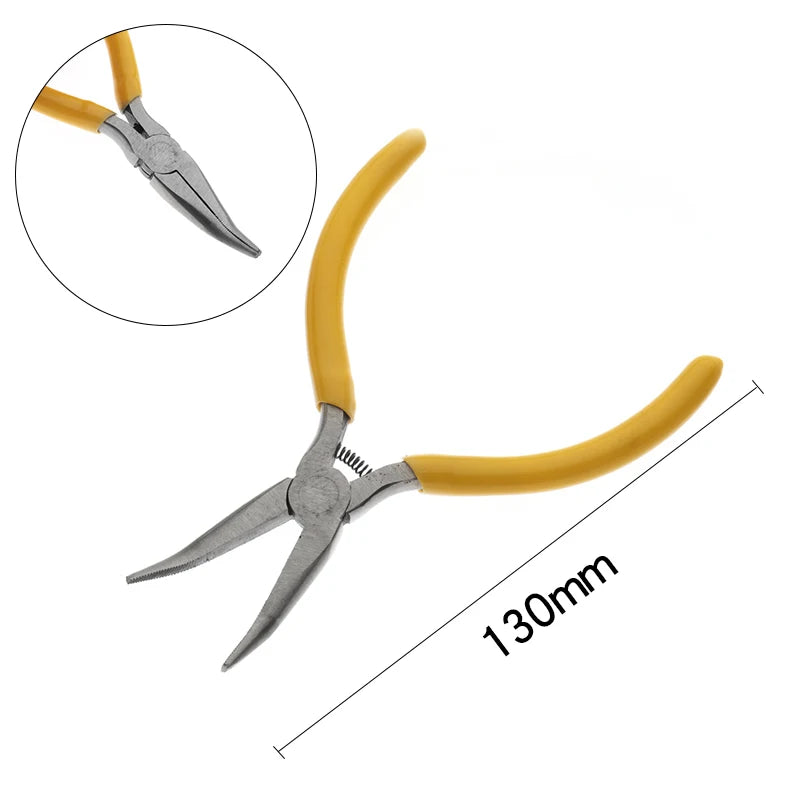 Yellow Color Stainless Steel Mini Pliers Tools Set Cutting Wire Plier Kits For Handcraft Beading DIY Jewelry Making Accessories
