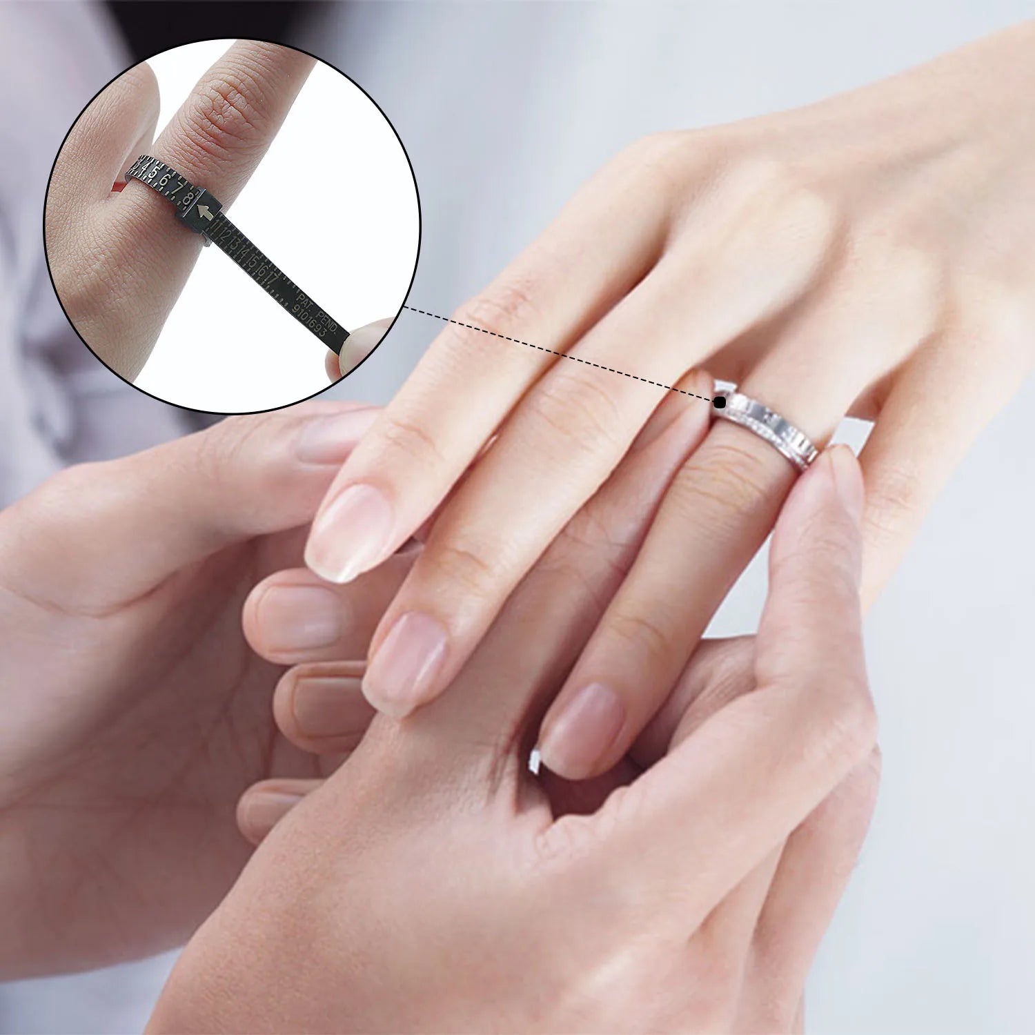 Plastic UK/US/EU/JP/HK Ring Sizer Measuring Set Reusable Finger Size Gauge Measure Tool Jewelry Sizing Tools