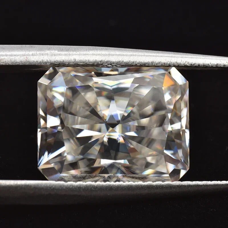Moissanite Stone Radiant Cut D Color VVS1 Gemstone Lab Grown Synthetic Diamond for Charms Women Jewelry with  Certificate