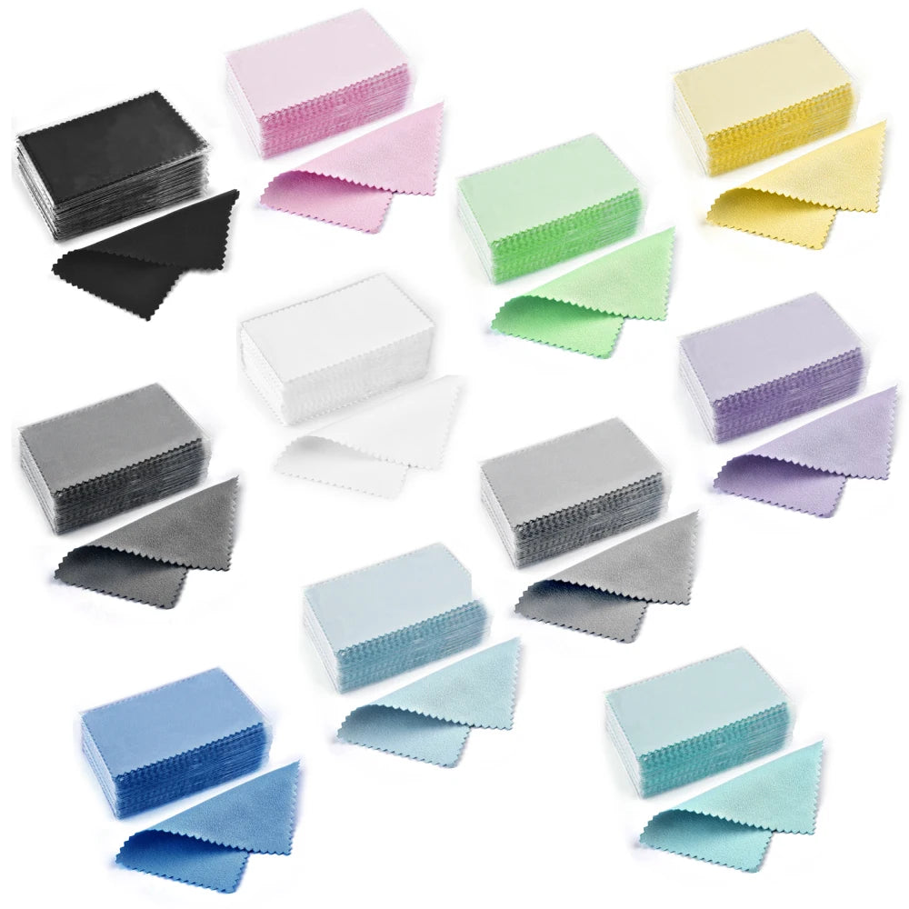 10-50pcs Polish Polishing Cloth Silver Color Cleaning Polishing Cloth Soft Clean Wipe Wiping Cloth For Silver Gold Jewelry Tool