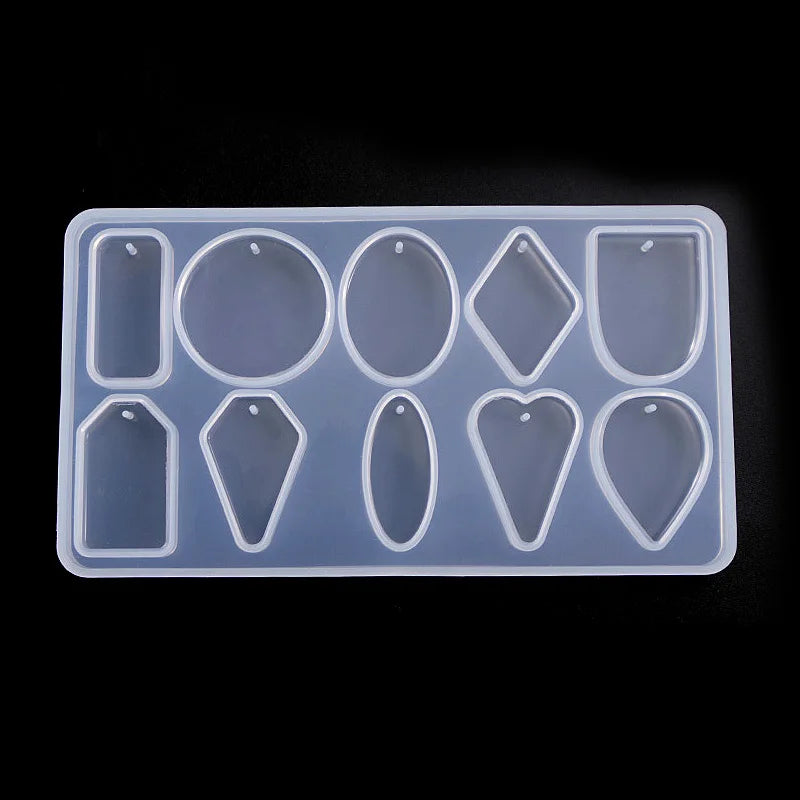 1PC Mix Pendant Shaped DIY Jewelry Tools UV Epoxy Resin Silicone Molds for Making Jewelry Supplies