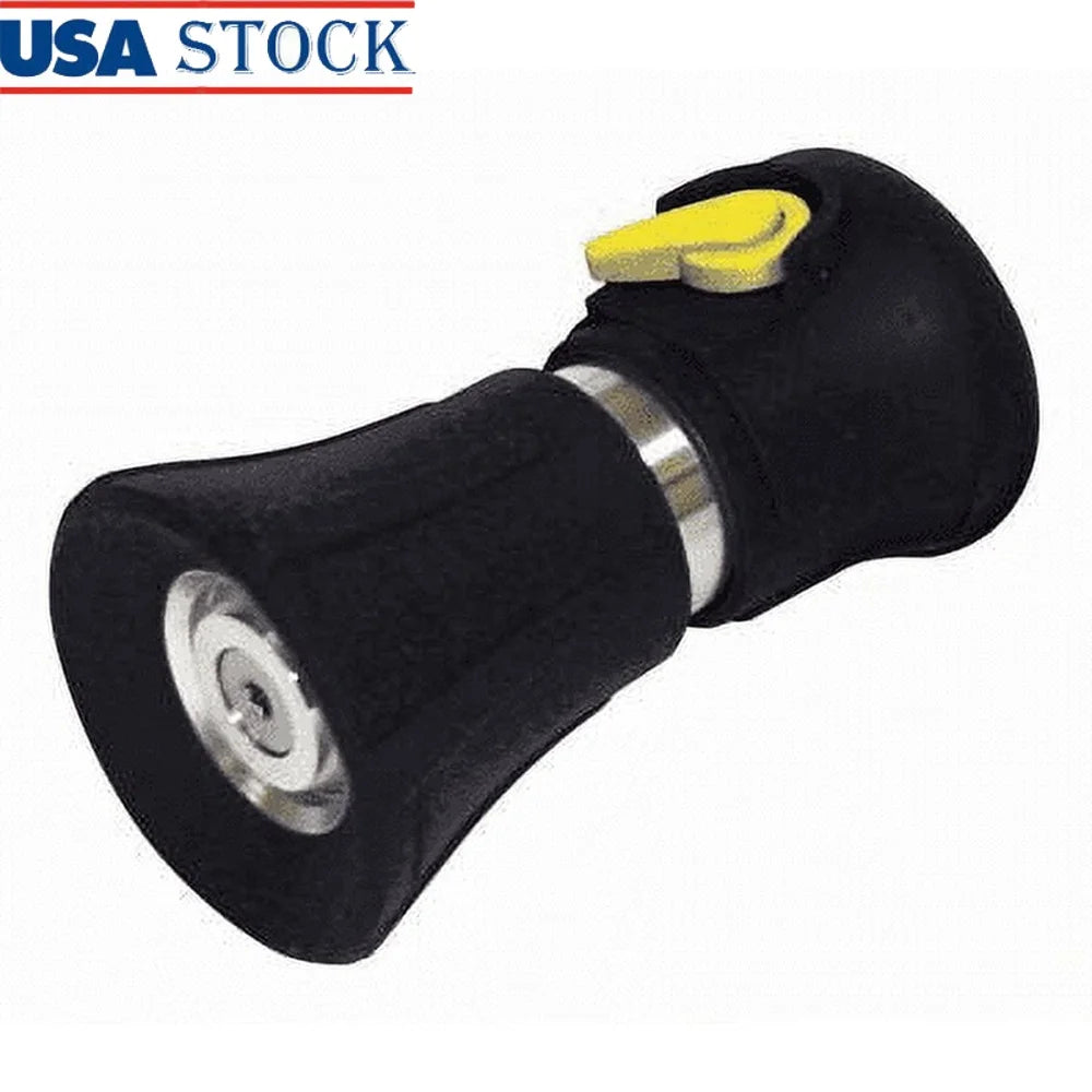 Fire Hose Nozzle Heavy Duty On Off Switch Water Sprayer Adjustable Pressure Garden Hose Attachment Outdoor Use