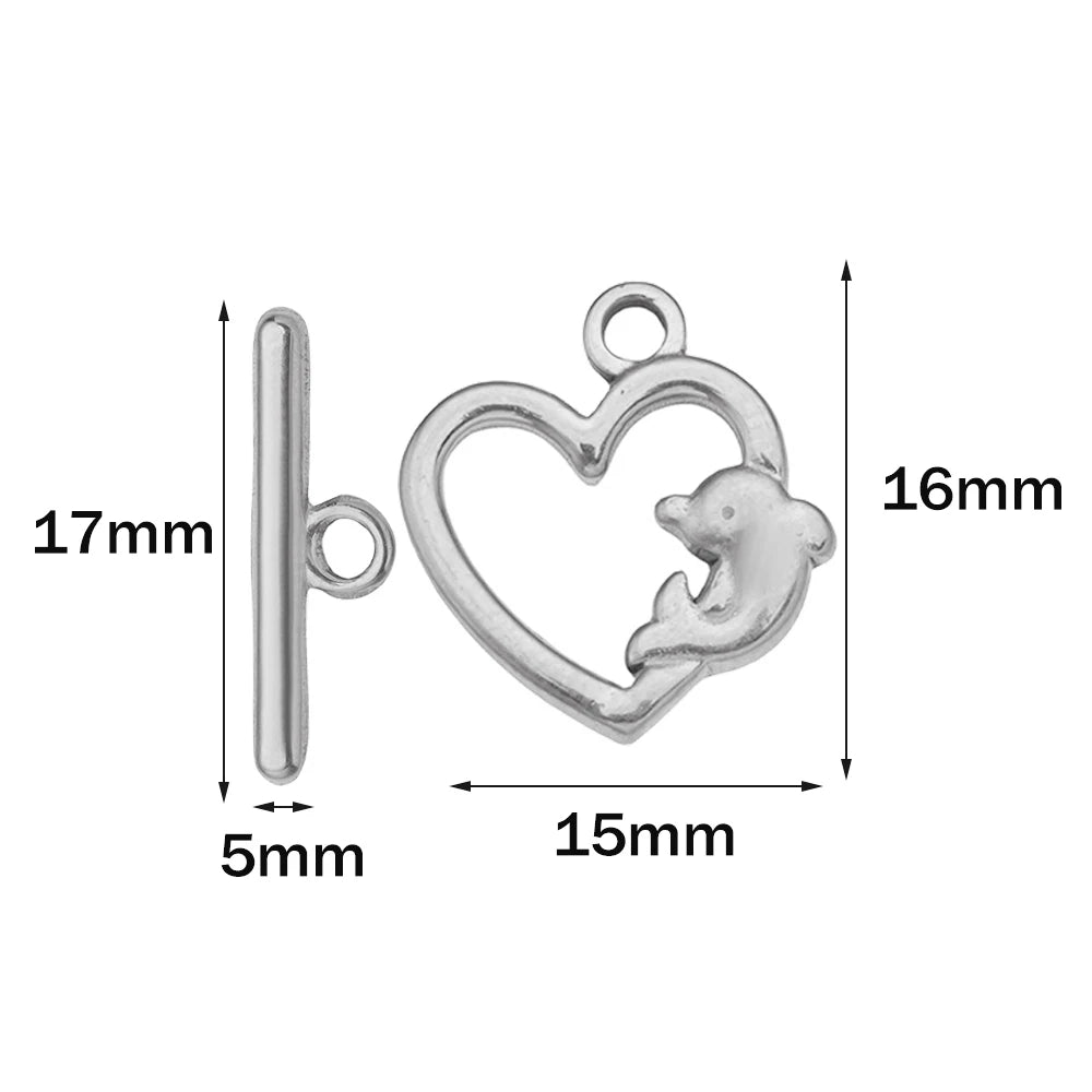 5 Sets Gold Color Stainless Steel OT Toggle End Clasp Buckle Connectors for DIY Bracelet Necklace Jewelry Making Supplies Crafts