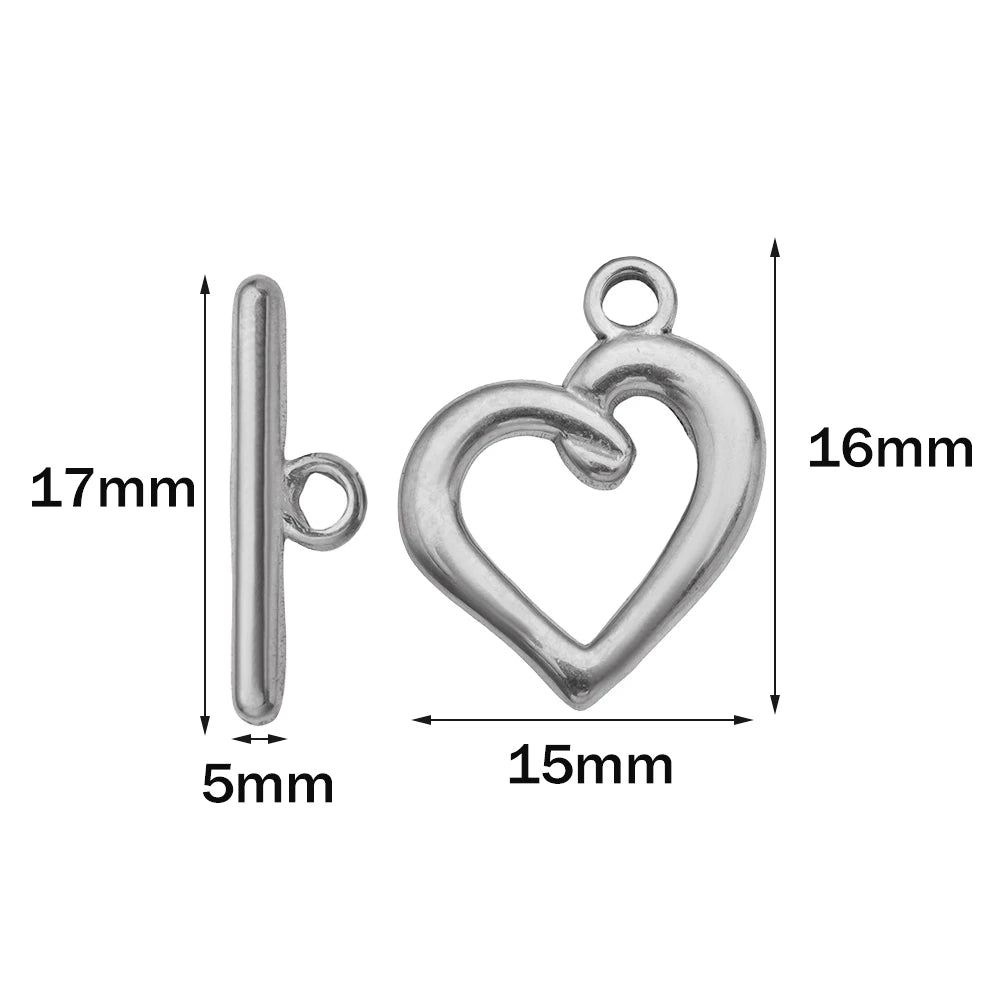 5 Sets Gold Color Stainless Steel OT Toggle End Clasp Buckle Connectors for DIY Bracelet Necklace Jewelry Making Supplies Crafts