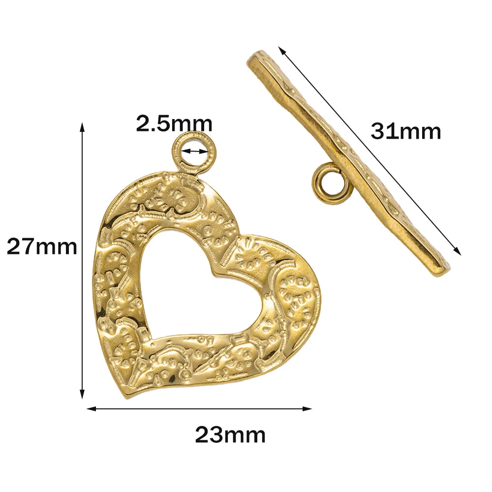 5 Sets Gold Color Stainless Steel OT Toggle End Clasp Buckle Connectors for DIY Bracelet Necklace Jewelry Making Supplies Crafts