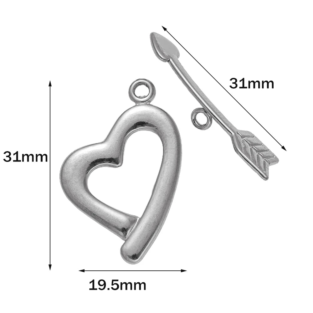 5 Sets Gold Color Stainless Steel OT Toggle End Clasp Buckle Connectors for DIY Bracelet Necklace Jewelry Making Supplies Crafts